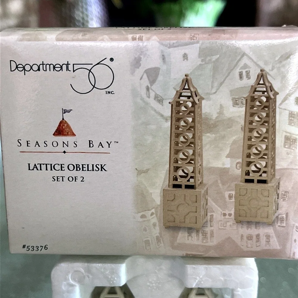 Dept 56 Seasons Bay Lattice Obelisk #53376